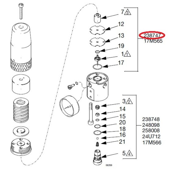 238-747, Fluid Diaphragm Kit 