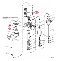 255-524,4,5,6,7,11,15,16, Throat Seal Kit; MaxLife