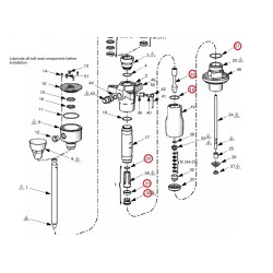 255-551,18,21,23,29,30,31, Piston Seal Metal and Soft Kit 