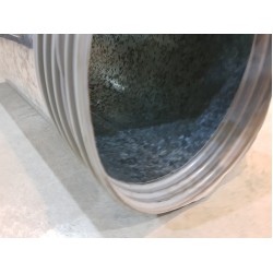 OD 300mm X 0.7mm X Length 2ft ,PVC Hose G.I. Hose Connector with End Cap