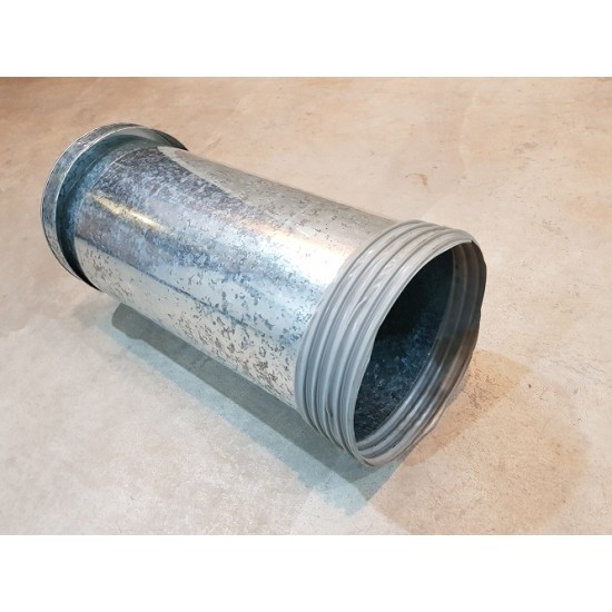 OD 300mm X 0.7mm X Length 2ft ,PVC Hose G.I. Hose Connector with End Cap