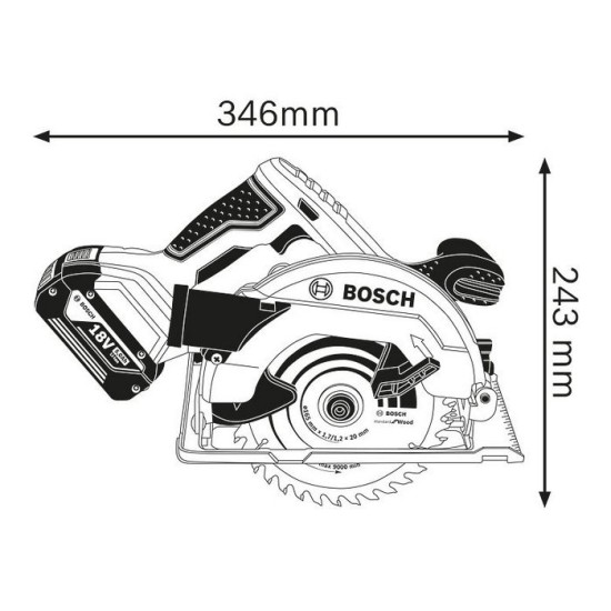 Cordless Circular Saw ,Bosch battery 18V 2.0Ah (2pcs) &amp; 1pc charger 