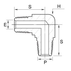 DK-LOK SS316 Male Elbow 1/4" NPT Male x Male DK-LOK SS316 Male Elbow 1/4" NPT Male x Male