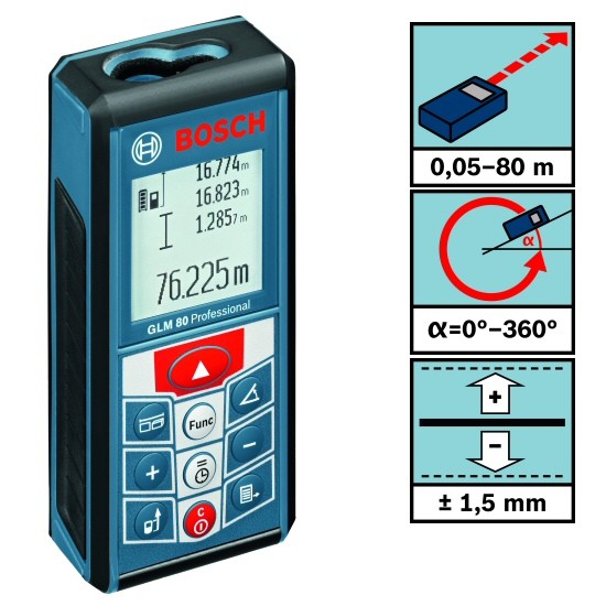 80m ,Laser Measure, GLM-80 , for indoor use only