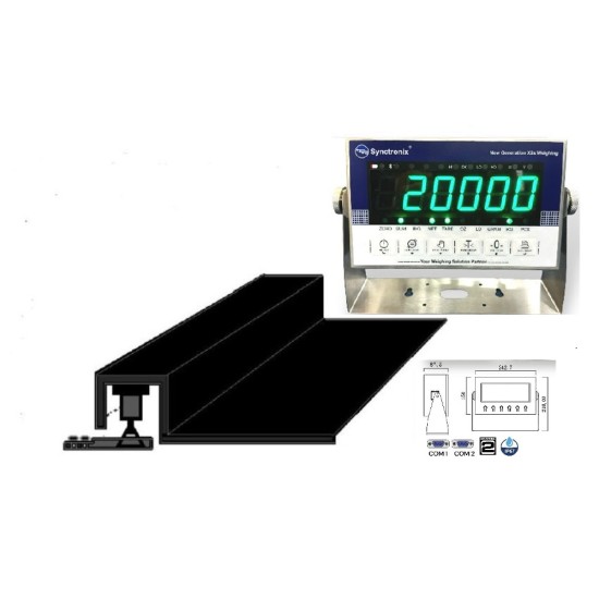 1000kg X 0.1kg, 1520mm X 1520mm Platform , Digital LCD Floor Weighing Scale 