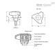 GN3664 Torque Limiting Three Labed Knobs,GN3664-80-M12-25-5,5 , 3pcs/box