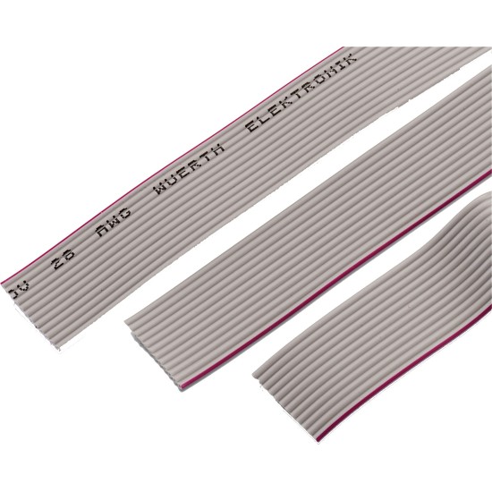 10W grey ribbon cable, 1 mtr 