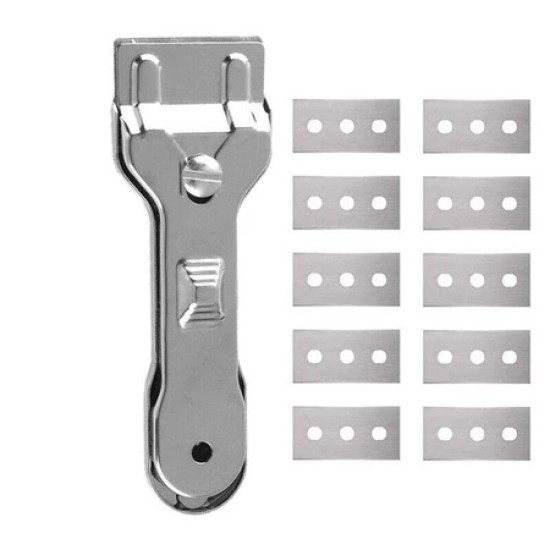 44mm Width ,Glass Scraper Multifunction Easily Cleaning ,10pcsBlade with Handle