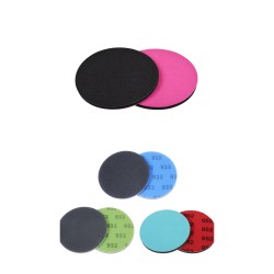 5" Uerglass Glass Sanding Abrasive Pads Set Remove Welding Splatter from Glass Scratches Removal Pads Set (4PCs)