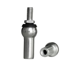 Gas Spring Ball and Socket joints, M6 x 1.0 (male) x M6 x 1.0 (female), material= Stainless Steel 