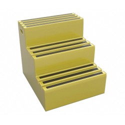 Yellow Plastic Step Ladder , 3 step ,Loading 500lb, Total Height 29.5inch  