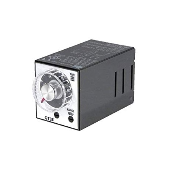 IDEC Timing Relays,True Off Delay Timer, 100-240VAC, 0.05 Sec-600 Sec Range, 8-Pin Circ Base, DPDT 