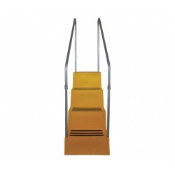 Yellow Plastic Step Ladder , 4 step ,Loading 500lb, Total Height 73.5inch  