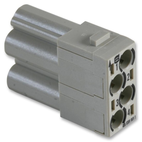 9140043041 Heavy Duty Connector Insert, Han® CC Protected Pin Module, Less Contacts, Han-Modular Series 