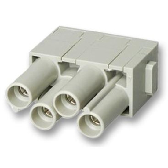 9140043141 Heavy Duty Connector Insert, Han® CC Protected Socket Module, Less Contacts, Han-Modular Series 