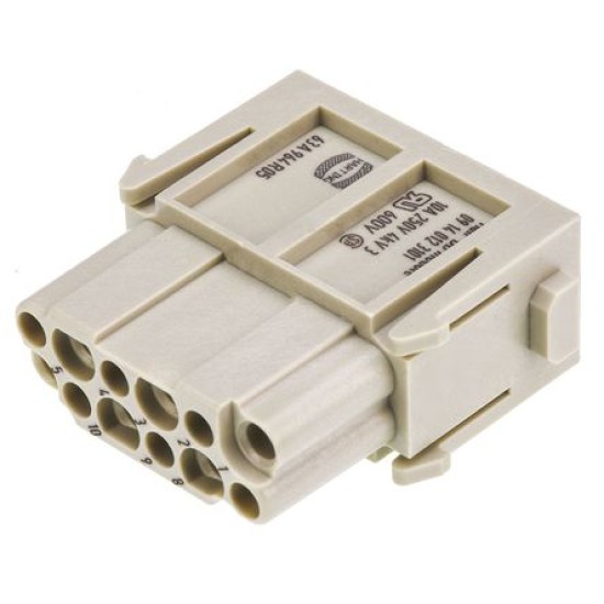 9140123101 Heavy Duty Connector Insert, Socket Module, Less Contacts, Han-Modular DD Series