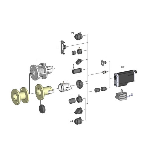 Laser pointer ,Laser sighting option for Lenses 39 and 26 mm ,Overview: part no. (24)