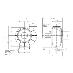 PEs Housing casing (HFR 200) ,A582mm X B612mm X C550mm X D200mm X E334mm without Balancing & installation 