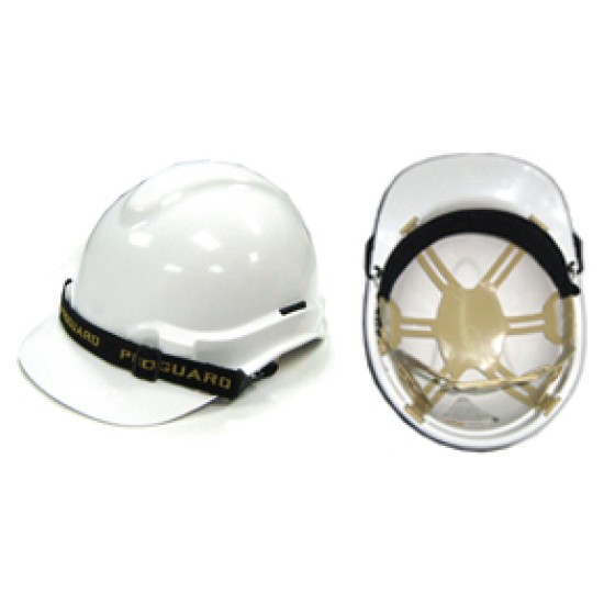 White ,Sirim ,Helmet c/w Plastic Slide-Lock 