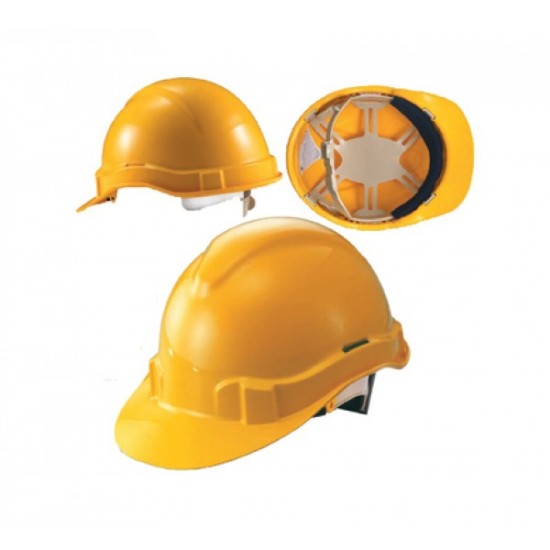 Yellow ,Sirim ,Helmet c/w Plastic Slide-Lock 