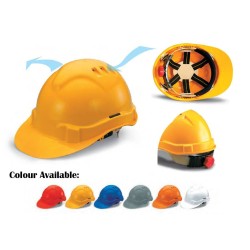 White ,Sirim ,Helmet c/w Plastic Slide-Lock 