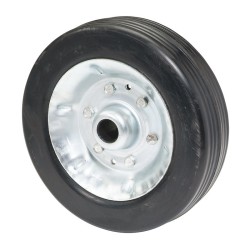 Black Rubber wheel, size: 200mm x 50mm, bore: 20mm, loading: 195kg/pc