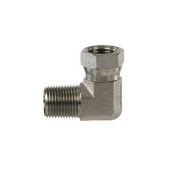 0404 hydraulic elbow connector 1/4" Male Thread  X 1/4" Swivel Female Socket  0404 hydraulic elbow connector 1/4" Male Thread  X 1/4" Swivel Female Socket