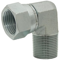 Hydraulic elbow connector 3/4" Male Thread X 3/4" Swivel Female Socket JIC Hydraulic elbow connector 3/4" Male Thread X 3/4" Swivel Female Socket JIC