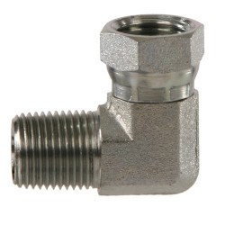 0404 hydraulic elbow connector 1/4" Male Thread  X 1/4" Swivel Female Socket  0404 hydraulic elbow connector 1/4" Male Thread  X 1/4" Swivel Female Socket