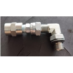 Lock Nut type Male JIC 3/8’’ x Female BSP ¼’’ Hydraulic Connector Set