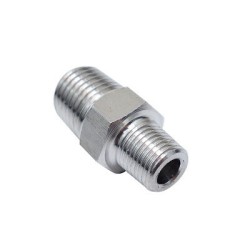Steel, Reducer Nipple Thread, Taper Male thread ¼"x19G X  Thread 1/8" 28G Steel, Reducer Nipple Thread, Taper Male thread ¼"x19G X  Thread 1/8" 28G