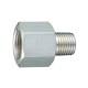 Steel, Reducer Socket Thread, Taper Male thread  ¼"x18G X Female Thread M10x1.25 