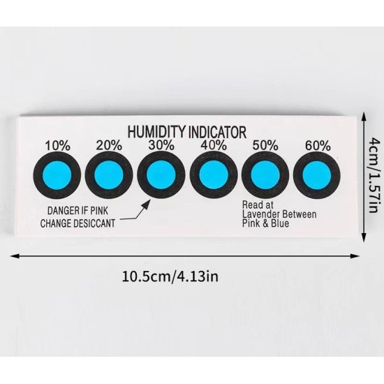 10.5x 4cm/4.13 x 1.57in ,Humidity Indicator Card 10%-60%, 200pcs/pkt
