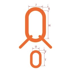 Masterlink MA32, WLL15.2T ,K:32MM ID J:140MM X H:270mm X 2 Ring U:100mm X T:190mm ,V:25mm  Masterlink MA32, WLL15.2T ,K:32MM ID J:140MM X H:270mm X 2 Ring U:100mm X T:190mm ,V:25mm