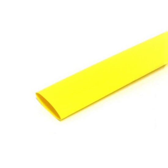 Heat Shrink Tube, yellow, 3" (76.2mm), Thickness: 1.17mm (30mtrs/roll) 