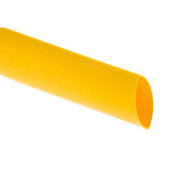 Heat Shrink Tube, yellow, 3" (76.2mm), Thickness: 1.17mm (30mtrs/roll) 