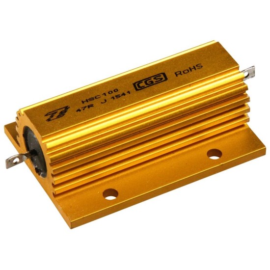 Resistor, 3 ohm, HS Series, 100 W, Â± 5%, Solder Lug, 1.9 kV