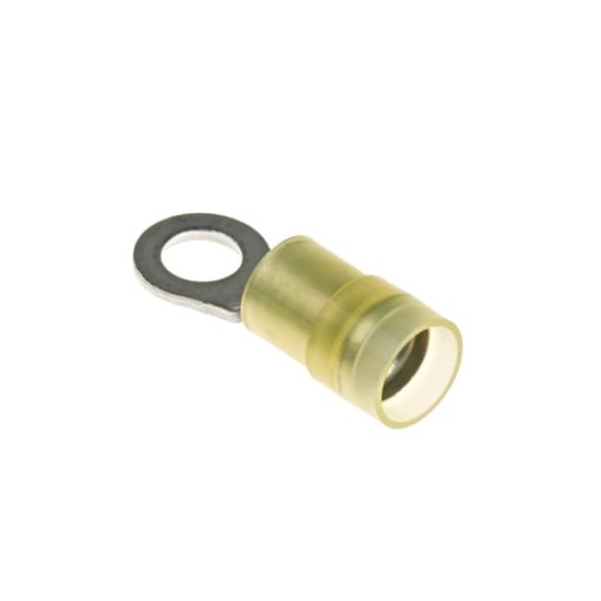 Yellow,M5 Screw ,Insulated Cable Lug, Total Length 26mm, Wire 3.4-6mm