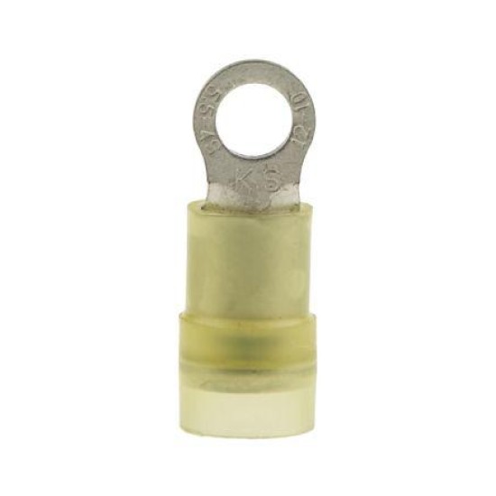 Yellow,M5 Screw ,Insulated Cable Lug, Total Length 26mm, Wire 3.4-6mm