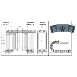 Igus KMA Front or Back bracket set, pivoting 