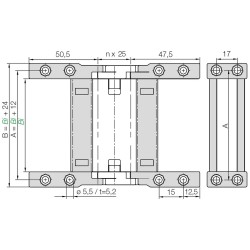 E6.350.060.12, igus e-chain mounting bracket set, pivoting (2pcs/set) 