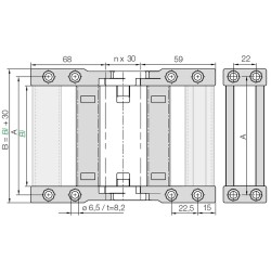 E6.520.087.12, igus e-chain mounting bracket set, pivoting (2pcs/set) 