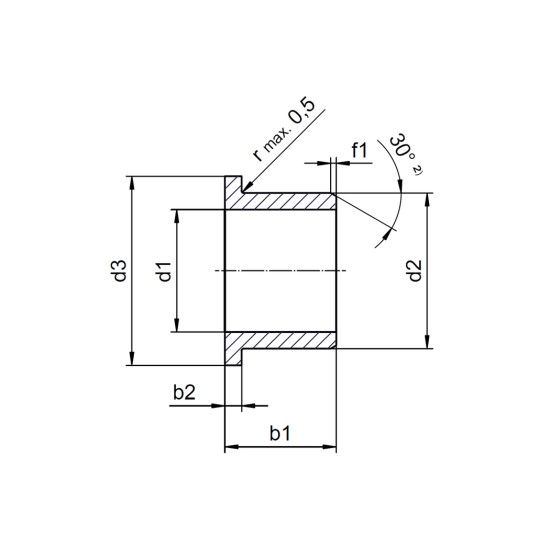 WFM-5560-60, Iglidur W300 Sleeve Bearing With Flange