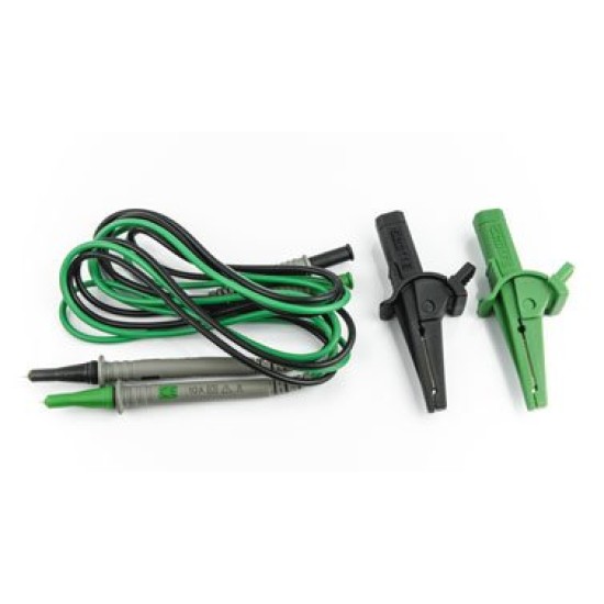 SET OF LEADS AND ALLIGATOR CLIPS BLACK-GREEN ,3set/box