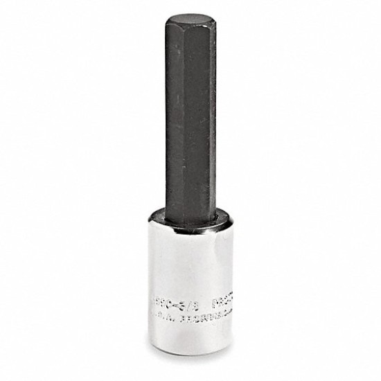 Hex 3/16",3/8" Drive Hex Bits, 1-5/8"(41mm) length, overall length 2-23/32"(69mm)