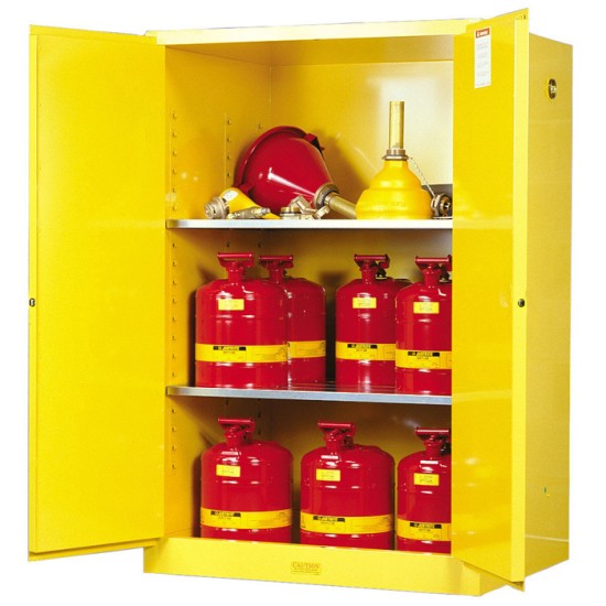 Flammable Safet1651 x 1092 x 457mm, 2 Door Self-Closing c/w 2 Adjustable 