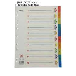 JD-E10C PP Index with 1-10 Numbering – Color 