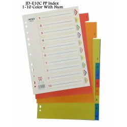 JD-E10C PP Index with 1-10 Numbering – Color 