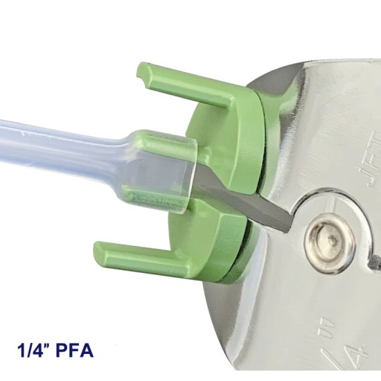 1/4" Flaring Tool ,is designed for cold flaring semi-rigid fluoropolymer (PFA, FEP, and PTFE) tubing used in high-purity and semiconductor applications