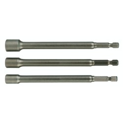  13MM X 100mm,Magnetic ,Socket Bit 1/4in shank ,Roller Assembly,5pcs/pkt